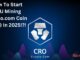 How To Start Mining Crypto.com (CRO) Coin Using Windows | 2025 Guide