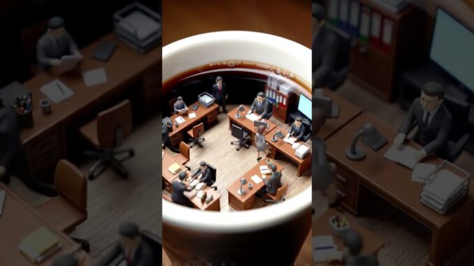 Created by AI :Cup  of office worker #ai #news #aiart #coffee #asmr #motivation #relaxing