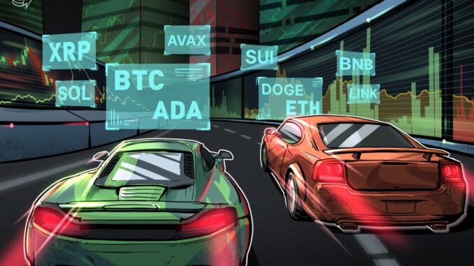 Price predictions 4/23: BTC, ETH, XRP, BNB, SOL, DOGE, ADA, Price predictions 4/23: BTC, ETH, XRP, BNB, SOL, DOGE, ADA, LINK, AVAX, SUI