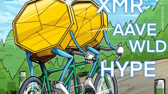 Bitcoin holds key support as HYPE, XMR, AAVE, WLD lead Bitcoin holds key support as HYPE, XMR, AAVE, WLD lead altcoin rally